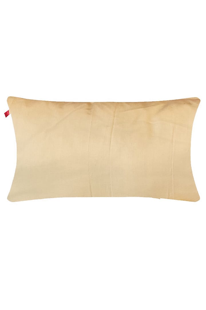 Ivory Cotton Silk Blend Cushion Cover by RAFFINEE at Pernia's Pop Up Shop