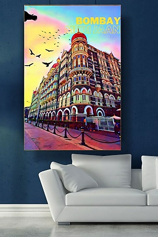 Multi-Colored Bombay Digital Wall Art by RAFFINEE