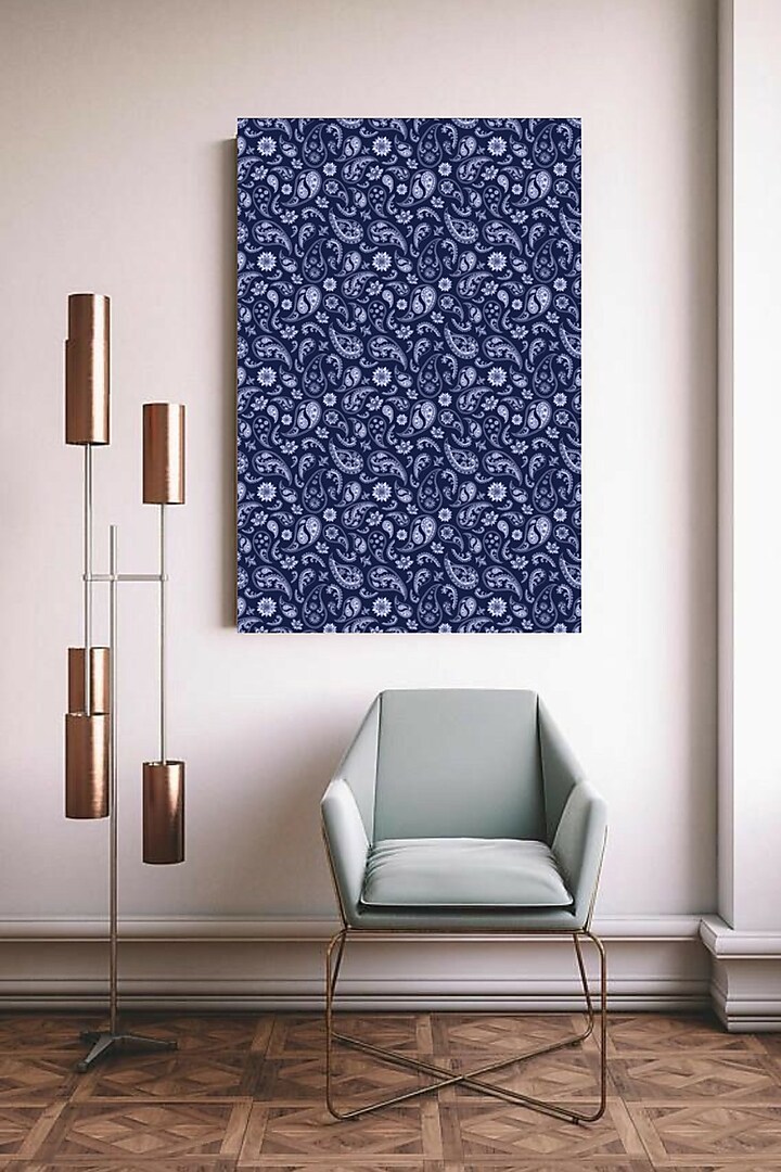 Indigo Block Printed Digital Wall Art by RAFFINEE at Pernia's Pop Up Shop