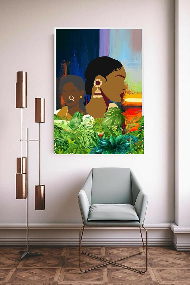 Multi-Colored Indian Contemporary Digital Wall Art by RAFFINEE at Pernia's Pop Up Shop