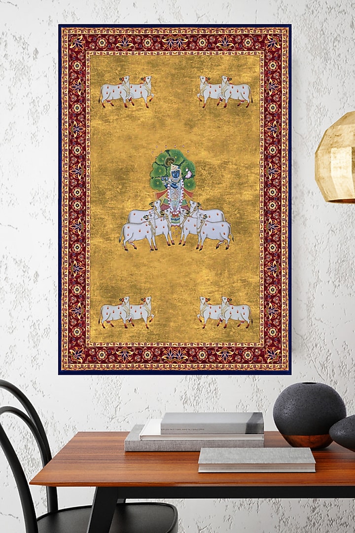 Multi-Coloured Mandala Pichwai Wall Art by RAFFINEE at Pernia's Pop Up Shop