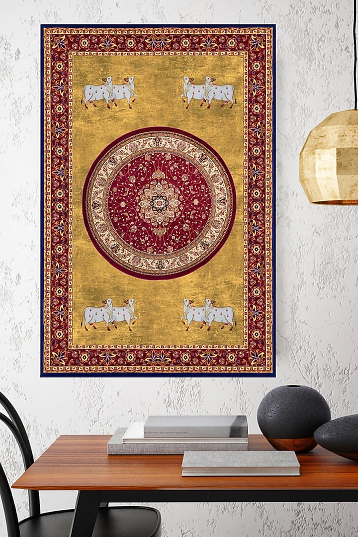 Multi-Coloured Mandala Pichwai Wall Art by RAFFINEE at Pernia's Pop Up Shop
