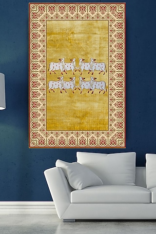 Multi-Coloured Mandala Pichwai Wall Art by RAFFINEE