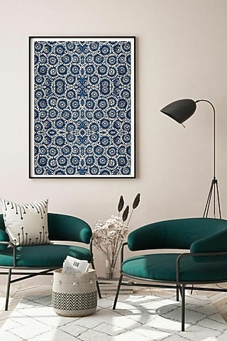 Indigo Daby Digital Print Wall Art by RAFFINEE