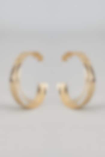 Gold Plated Oversized Hoop Earrings by Raga Baubles