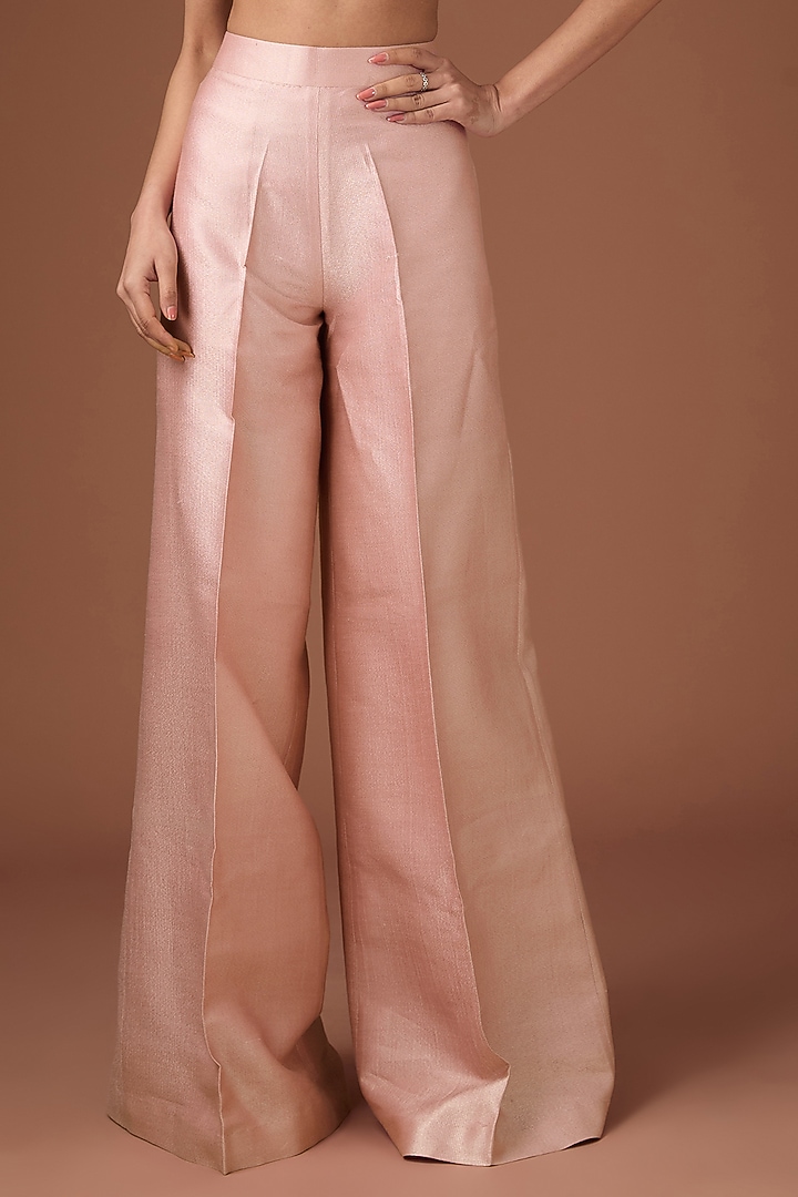 Pink Linen Silk Pant Set by Rahul Singh at Pernia's Pop Up Shop
