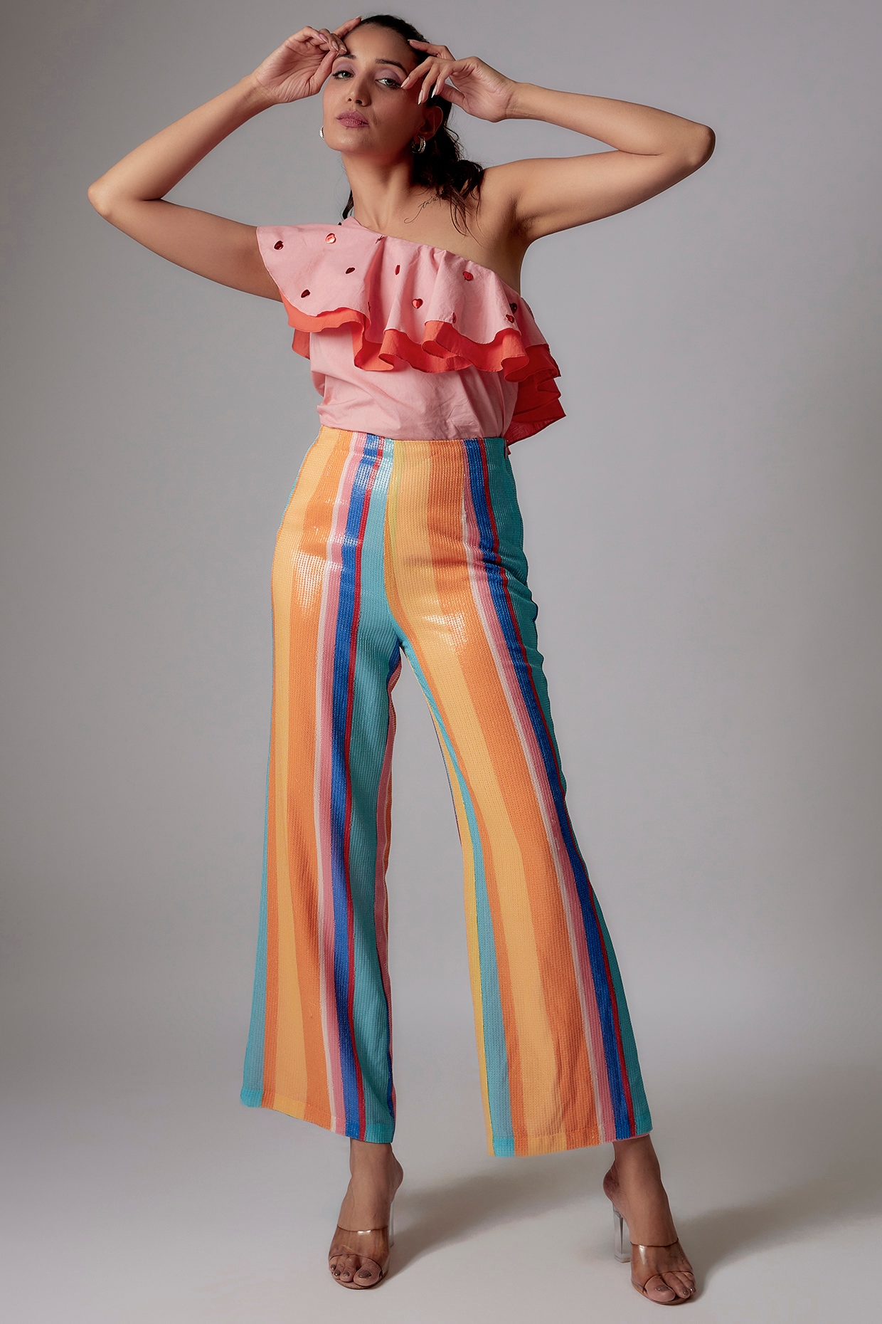 MultiColored Ombre Sequins Corset Top Design by Ranna Gill at Pernias Pop  Up Shop 2023