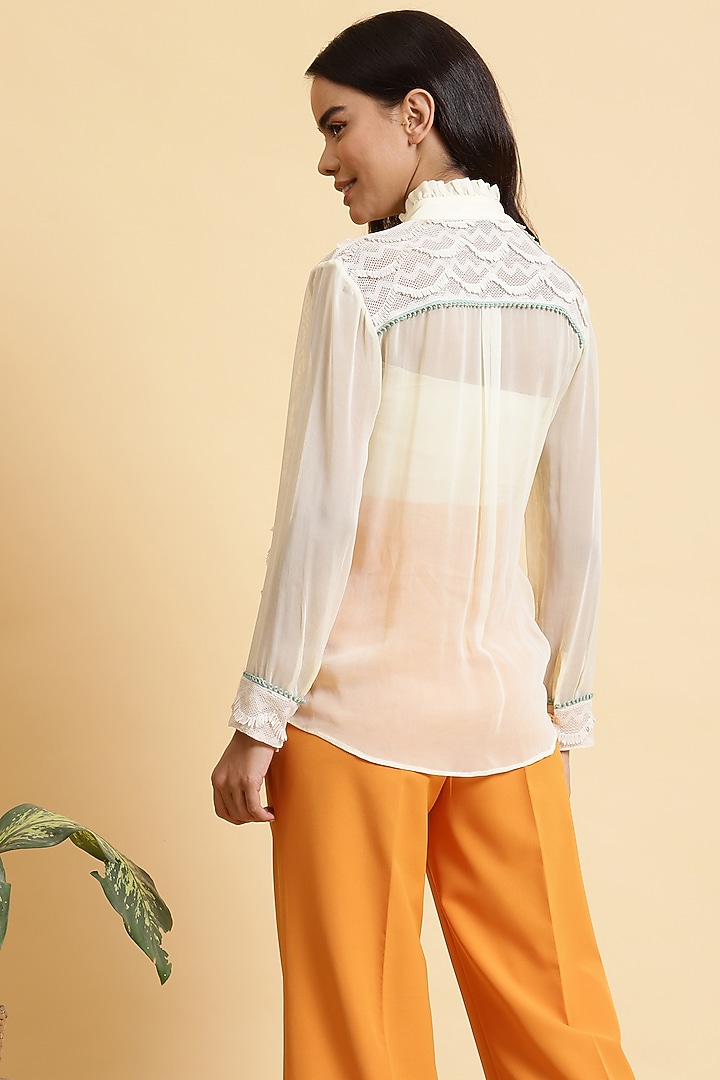 Off White Lace Top by RADKA at Pernia's Pop Up Shop