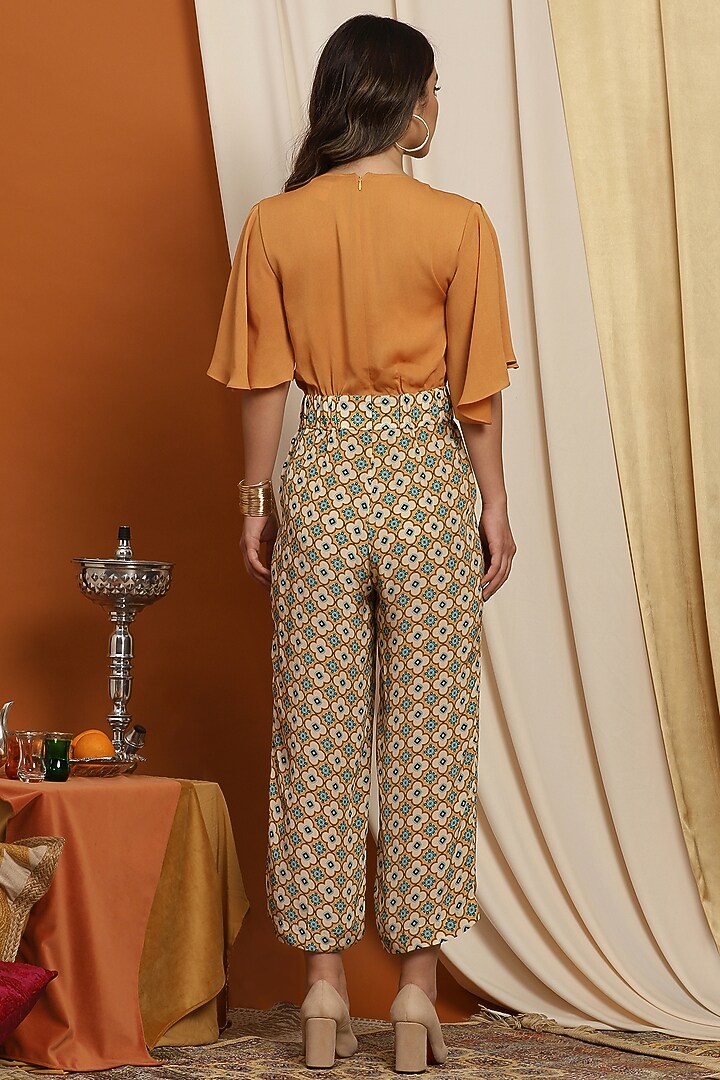 Medallion Silk Crepe Jumpsuit by RADKA at Pernia's Pop Up Shop