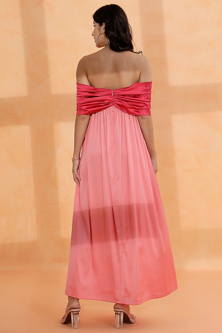 rose pink summer dress Cotton Light Pink Floral Midi Dress - All Dresses