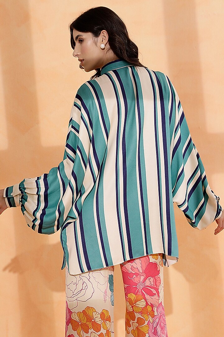 Multi-Colored Viscose Satin Printed Shirt by RADKA at Pernia's Pop Up Shop