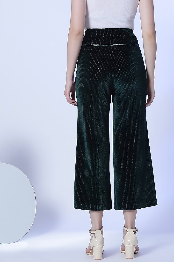 Emerald Green Wide-Legged Pants by RADKA at Pernia's Pop Up Shop