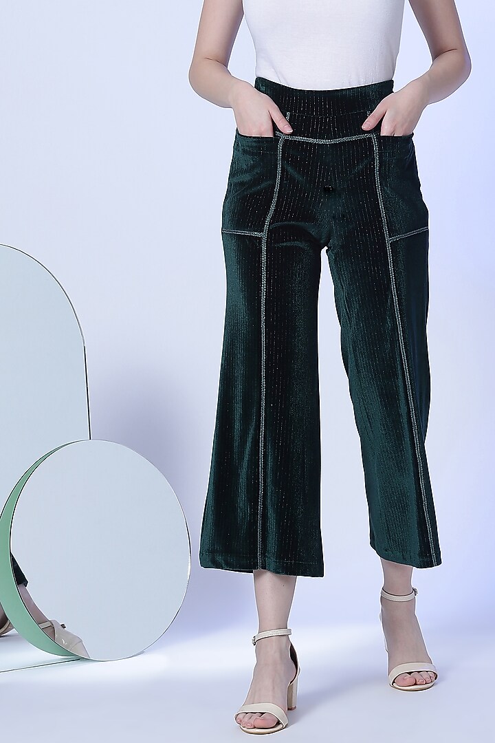 Emerald Green Wide-Legged Pants by RADKA at Pernia's Pop Up Shop