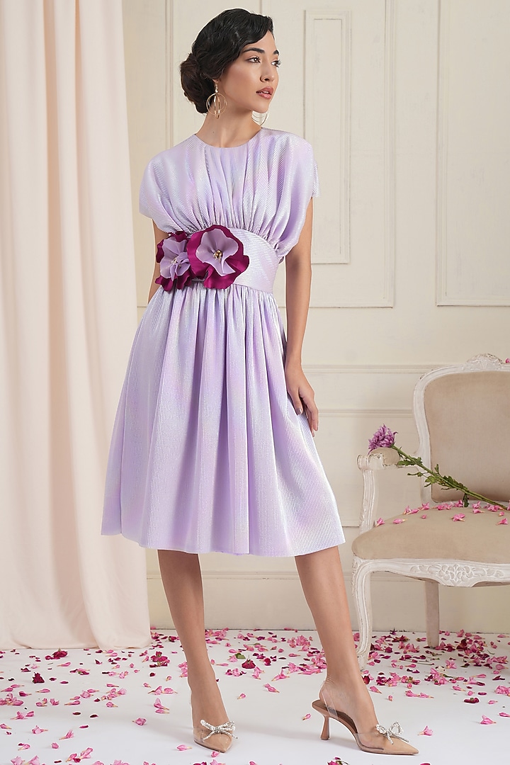 Lavender Crinkle Midi Summer Dress by RADKA at Pernia's Pop Up Shop