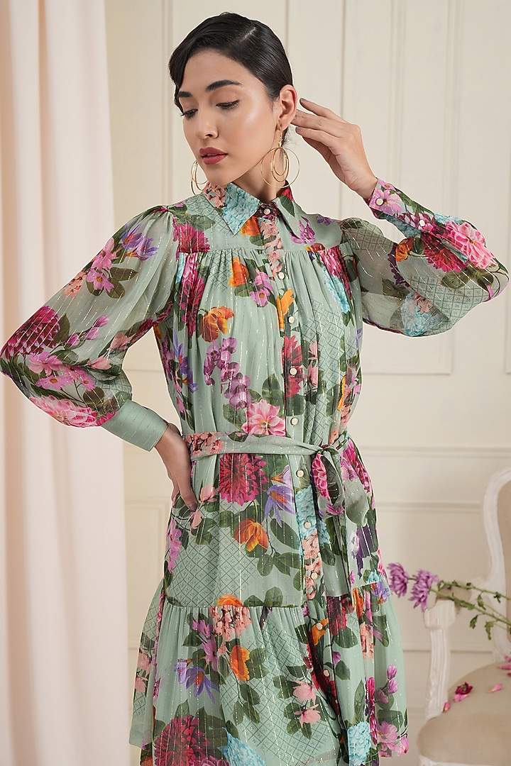 Pista Floral Printed Summer Shirt Dress by RADKA at Pernia's Pop Up Shop