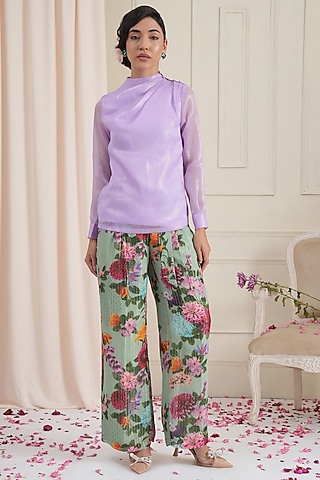 Lavender Satin Top by RADKA