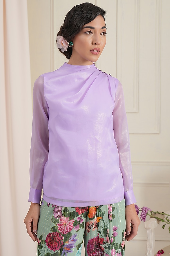 Lavender Satin Top by RADKA at Pernia's Pop Up Shop