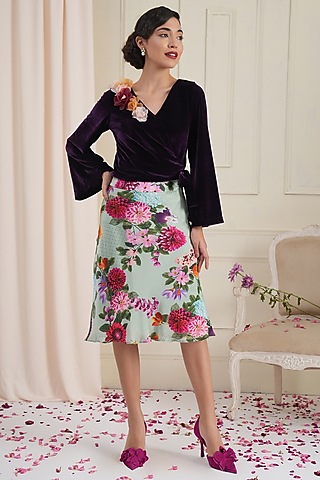 Pista Floral Funnel Skirt  by RADKA