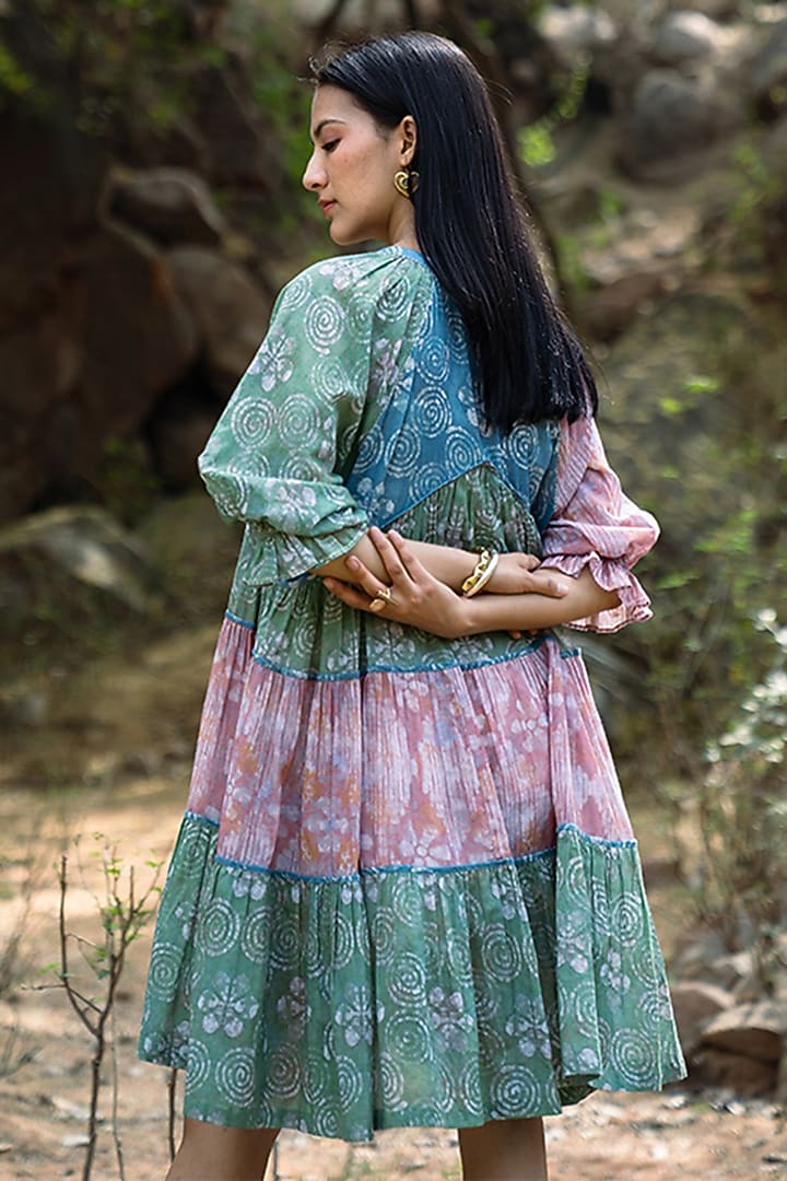 Multi-Colored Cotton Mul Slip-On Summer Dress by Raiman at Pernia's Pop Up Shop