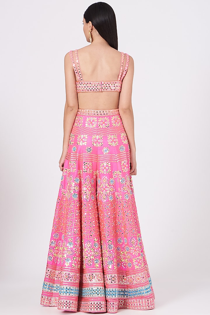 Pink Embroidered Jumpsuit by Rajbinder Chahal at Pernia's Pop Up Shop