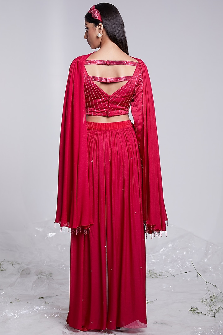 Pink Embroidered Skirt Set by Rajkumari and Suresh at Pernia's Pop Up Shop