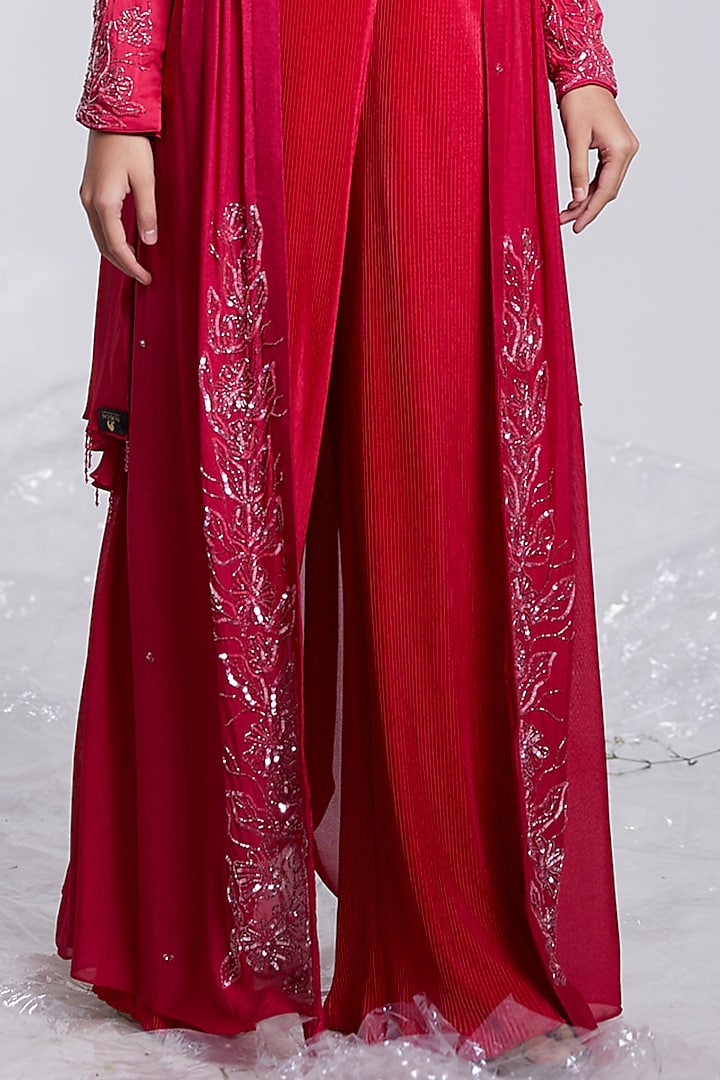 Pink Embroidered Skirt Set by Rajkumari and Suresh at Pernia's Pop Up Shop