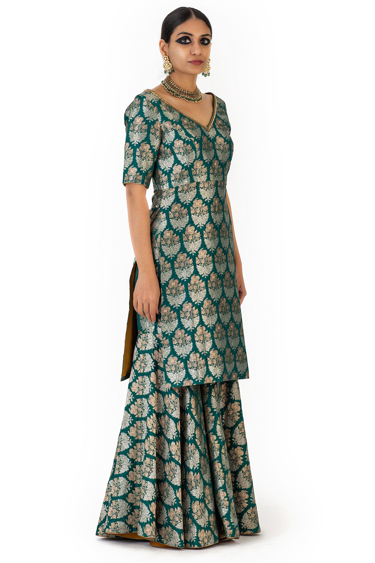 Kurti design clearance from banarasi saree