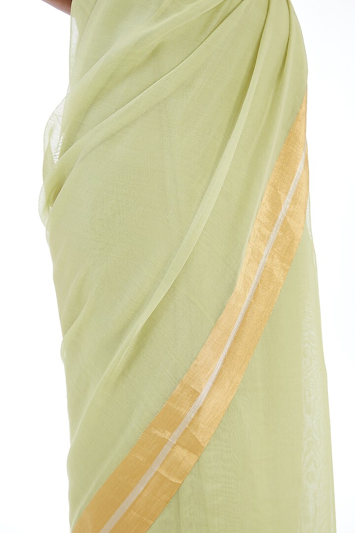 Angoori Mint Cotton Silk Festive Saree by Raw Mango at Pernia's Pop Up Shop