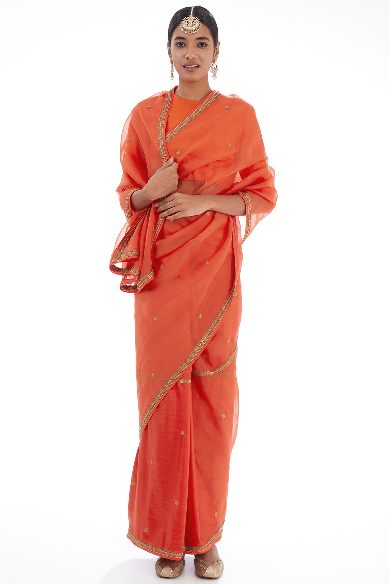 Red Organza Wedding Saree by Raw Mango at Pernia's Pop Up Shop