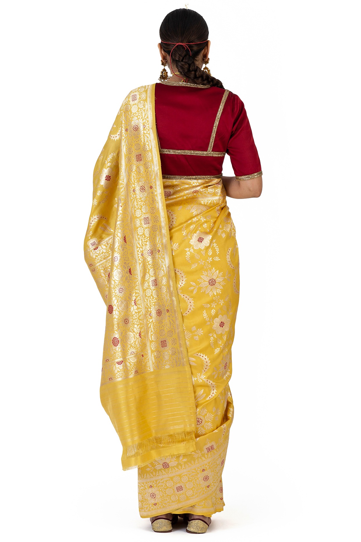 Pretty Mango Yellow Leheriya Saree - Rana's by Kshitija | Saree, Saree  look, Saree styles