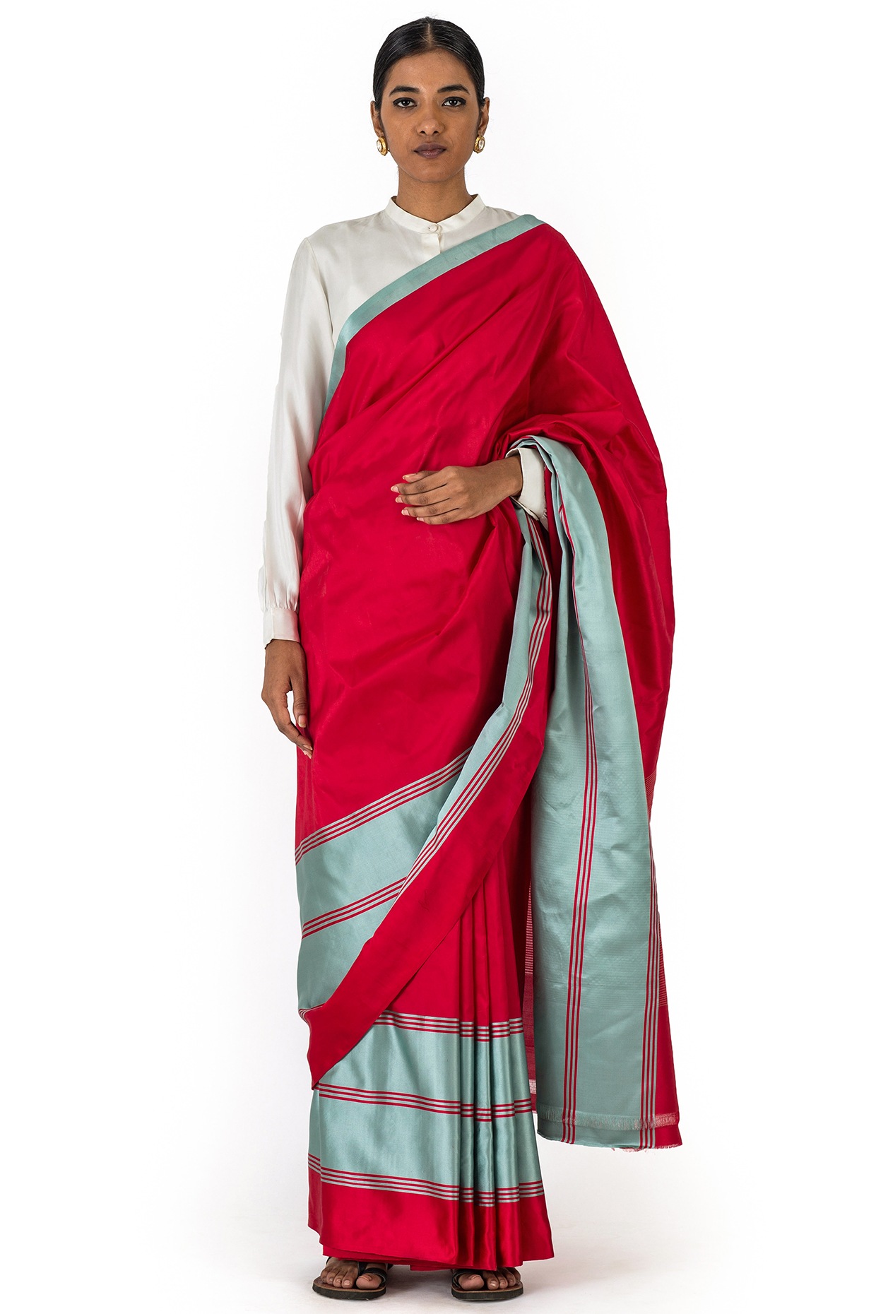 ITTA - onion pink mashru silk saree - DHARKI ONLINE STORE