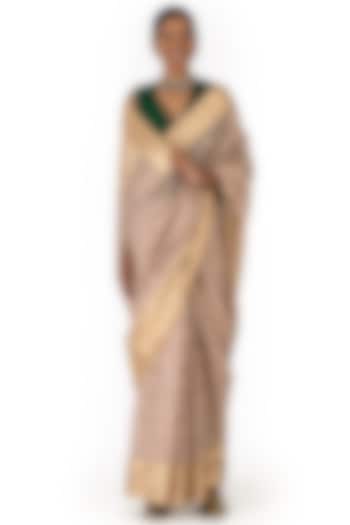 Pale Pink Tissue Silk Wedding Saree by Raw Mango at Pernia's Pop Up Shop