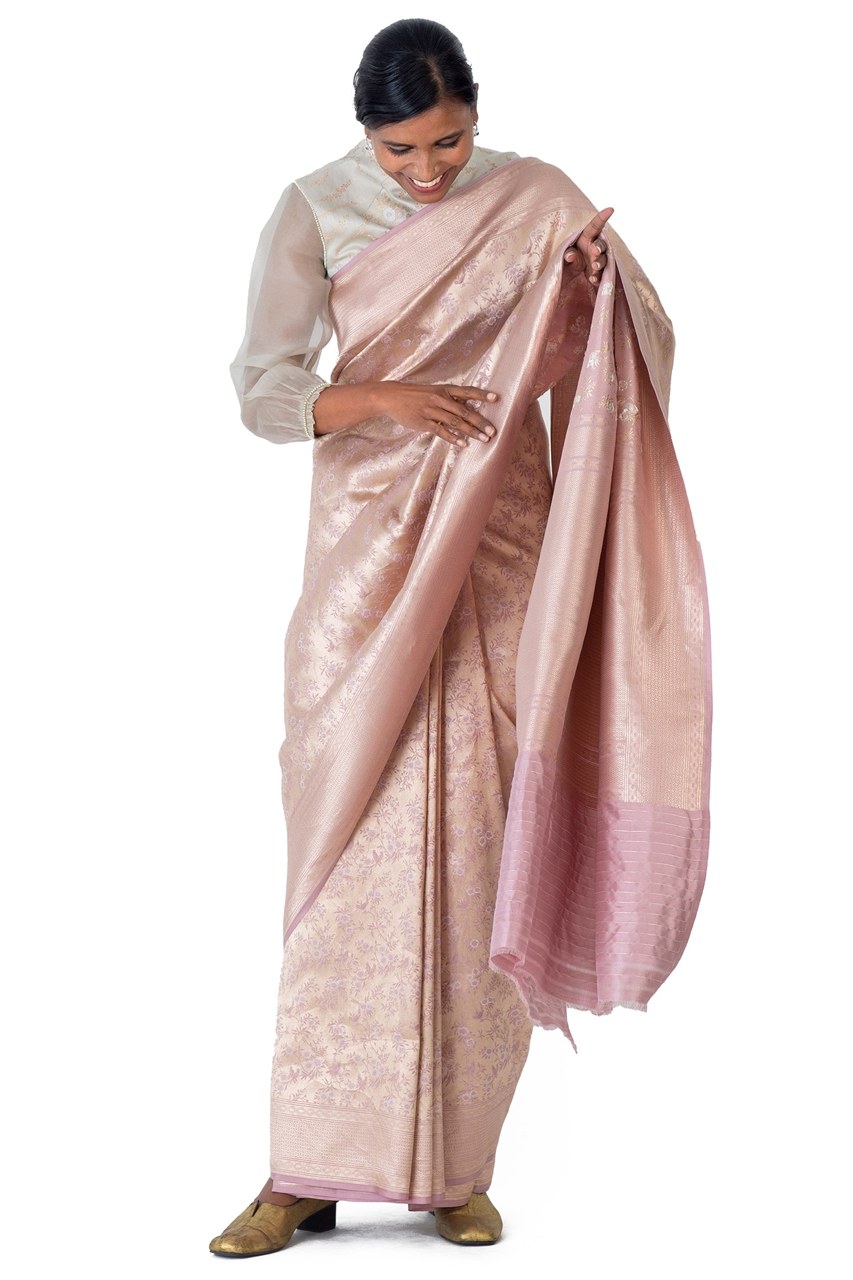 Classic Pink Silk Saree for Wedding Reception Function Wear Kashmiri  Weaving Silk Kani Sare for Women, Royal Look Saree Gifts for Women. - Etsy