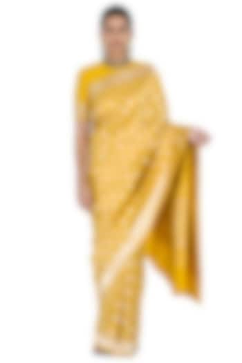 Yellow Varanasi Silk Brocade Saree by Raw Mango at Pernia's Pop Up Shop