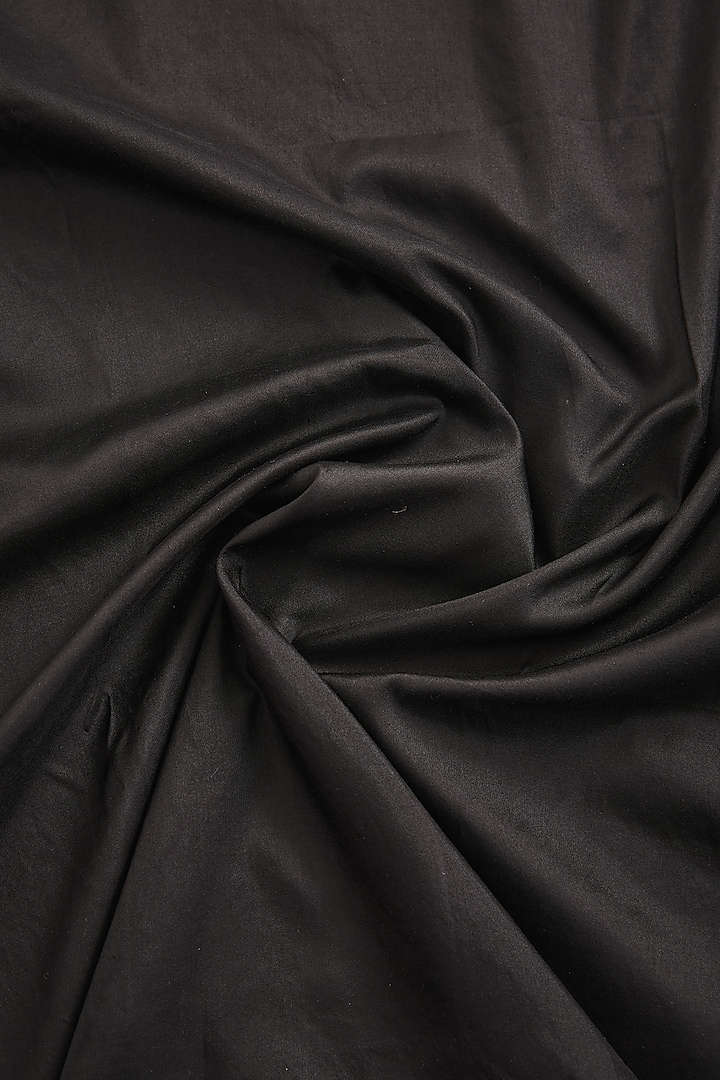 Black Varanasi Silk Brocade Scalloped Wedding Saree by Raw Mango at Pernia's Pop Up Shop