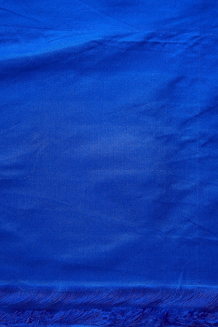 Blue Varanasi Silk Brocade Reception Saree by Raw Mango at Pernia's Pop Up Shop