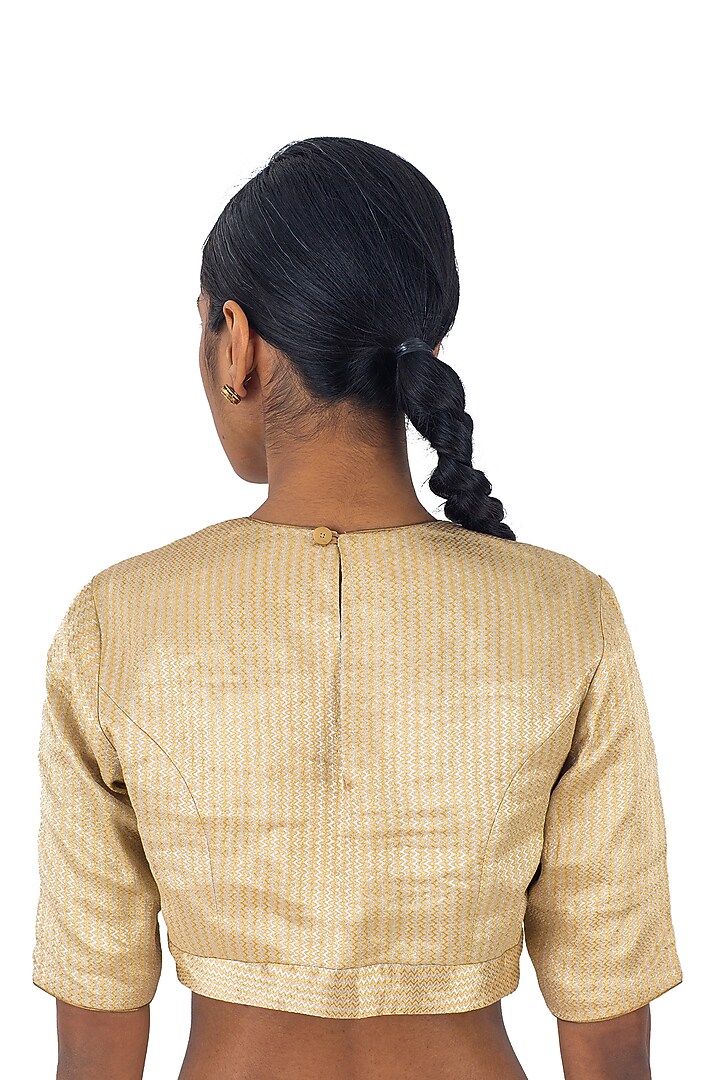 Gold Tissue Silk Blouse by Raw Mango at Pernia's Pop Up Shop