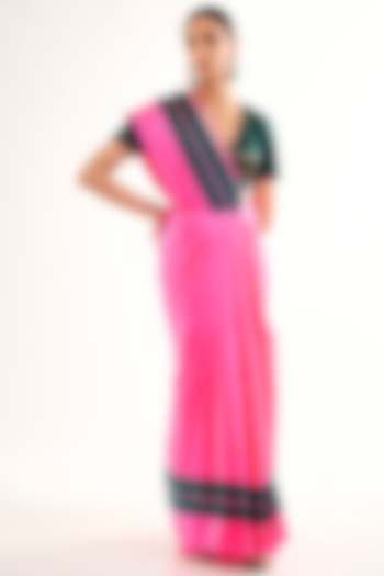 Pink Chanderi Cotton Party Wear Saree by Raw Mango at Pernia's Pop Up Shop