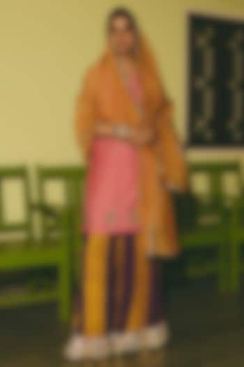 Yellow Chanderi Woven Dupatta by RASHIKA MITTAL at Pernia's Pop Up Shop