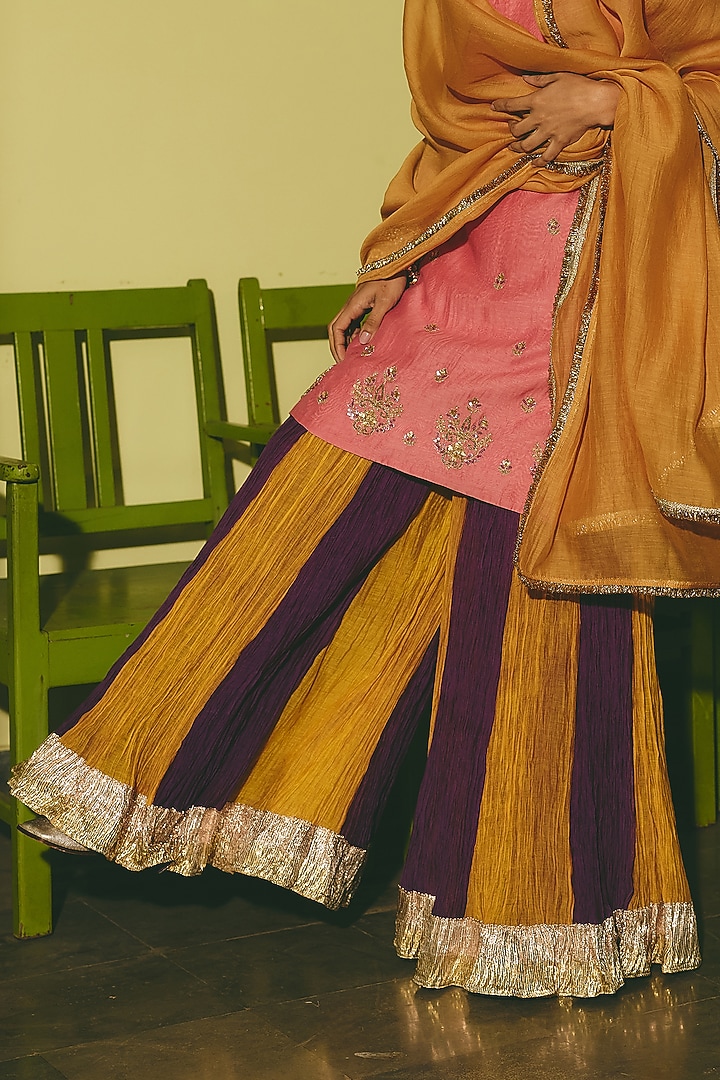 Yellow Chanderi Woven Dupatta by RASHIKA MITTAL at Pernia's Pop Up Shop