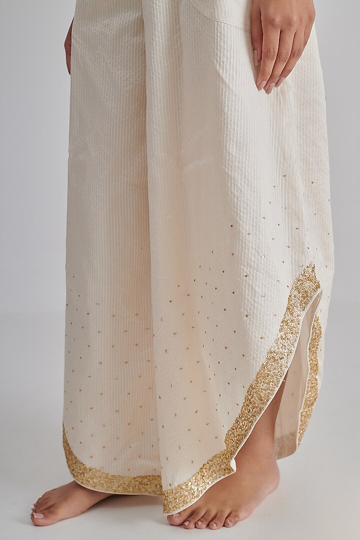 Ivory Silk Chanderi Co-Ord Set by RASHIKA MITTAL at Pernia's Pop Up Shop