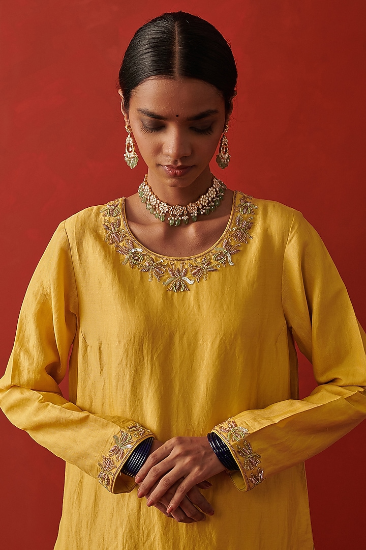 Mint Green Tissue Silk Party Wear Sharara Set by RASHIKA MITTAL at Pernia's Pop Up Shop