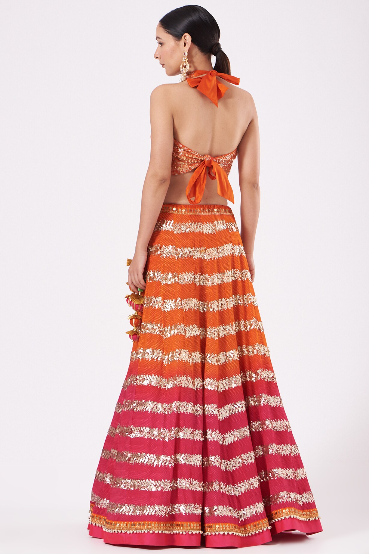 Rang Lilac Embroidered Ombre Lehenga Set