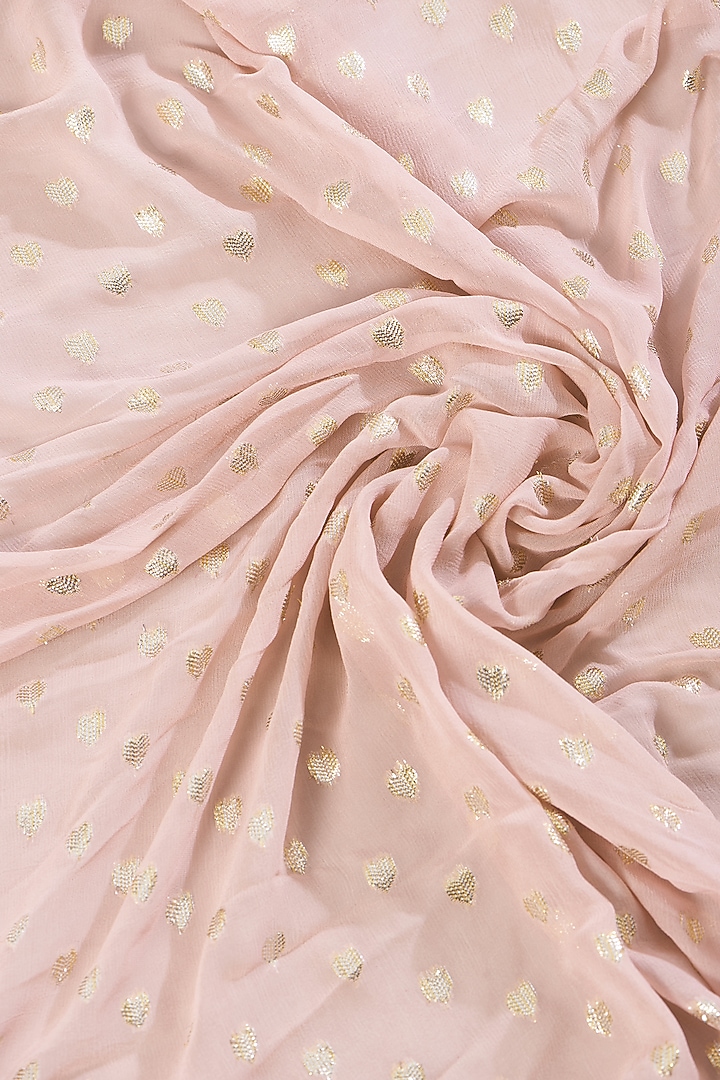 Old Rose Printed Pre-Pleated Party Wear Saree Set by RANG by Manjula Soni at Pernia's Pop Up Shop