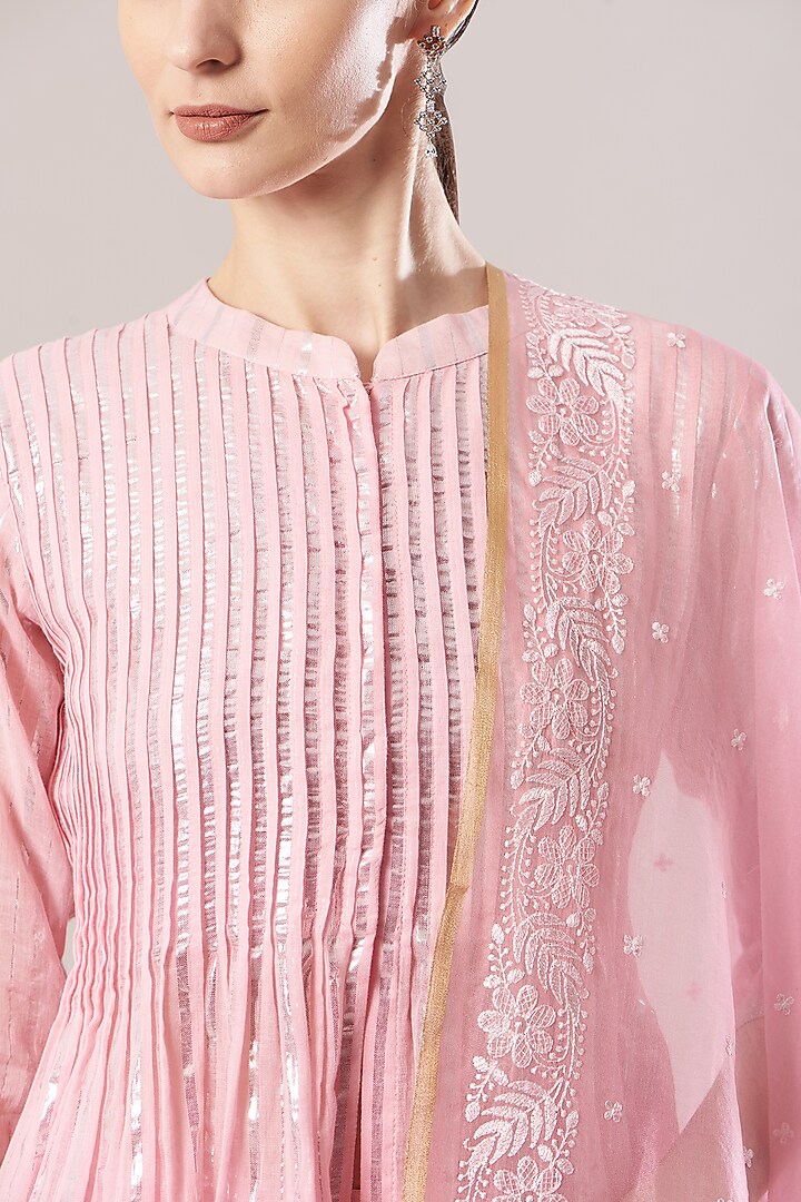 Pink Cotton Sharara Set by RANG by Manjula Soni at Pernia's Pop Up Shop
