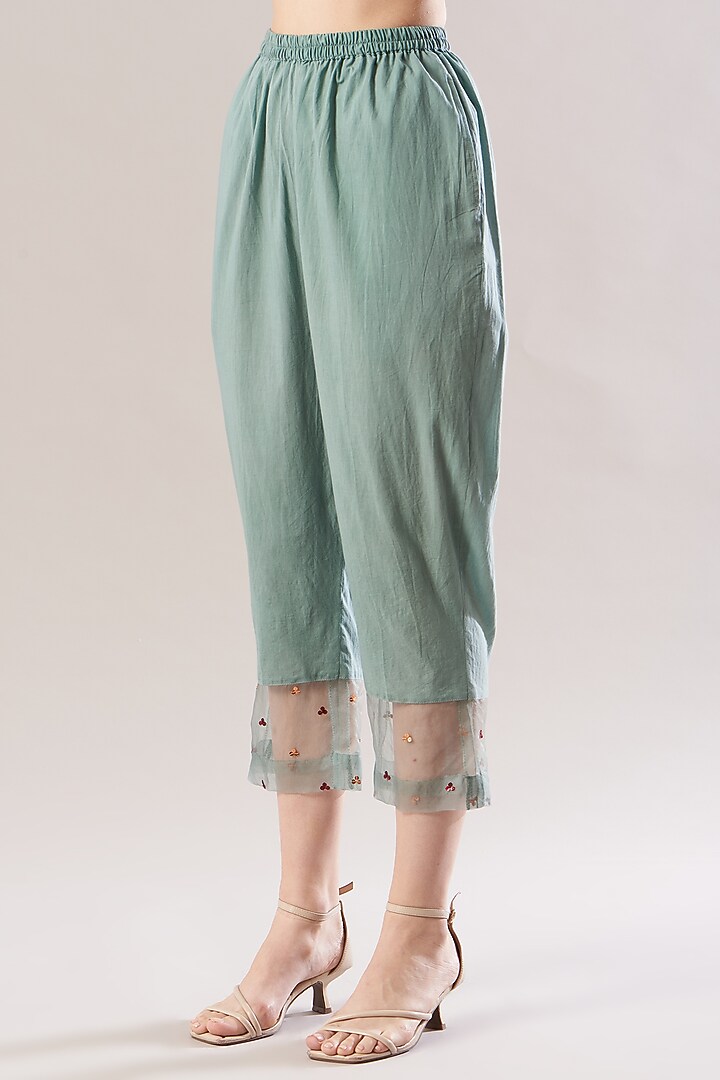 Dove Grey & Coral Red Printed Tunic Set by RANG by Manjula Soni at Pernia's Pop Up Shop