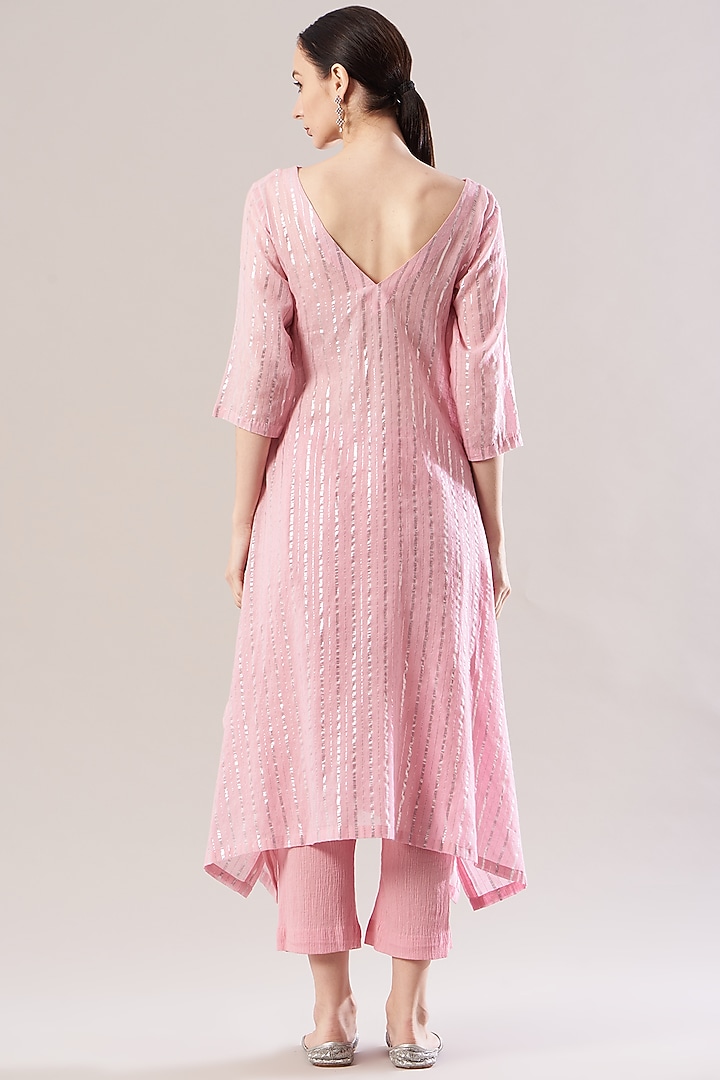 Pink Printed Kurta Set by RANG by Manjula Soni at Pernia's Pop Up Shop