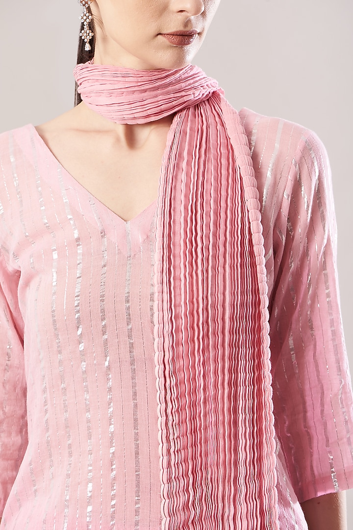 Pink Printed Kurta Set by RANG by Manjula Soni at Pernia's Pop Up Shop