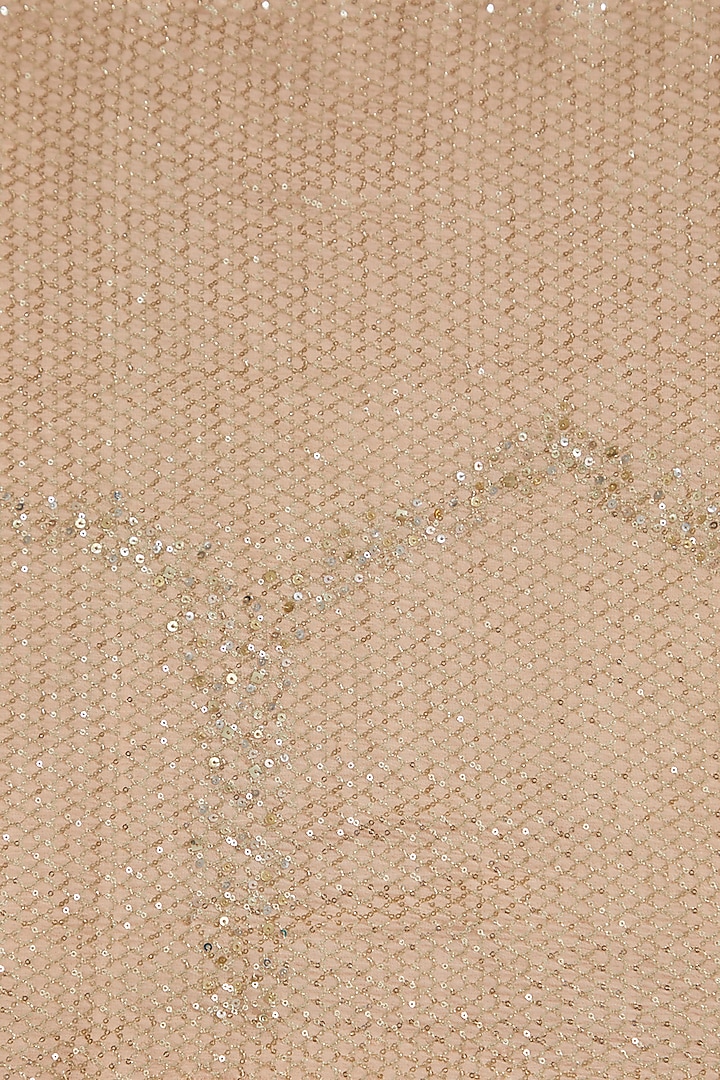 Peach Sequinned Wedding Saree Set by RANG by Manjula Soni at Pernia's Pop Up Shop