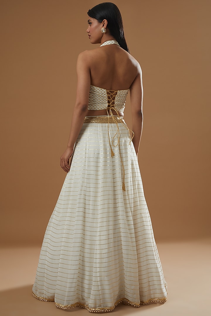 Cream Embroidered Skirt Set by RANG by Manjula Soni at Pernia's Pop Up Shop